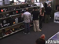 Broke Ass Milf Sells Her Cunt in Pawnshop for Big Earnings with Hidden Cam Voyeurism