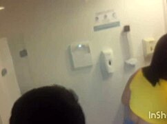 No Clients at Club, So We Fuck Security in Bathroom