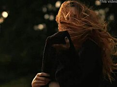 Beautiful Young Czech Teen Stands in the Wind for Glamor Video