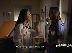 doctor seduces nurse to cover up mishap - sinn sage vicky chase