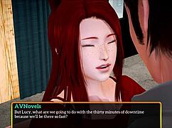 My New Family 452: Redhead Amateur With Big Ass Plays Homemade Game