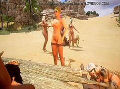 boss fucks big ass blonde in 3d public porn scene