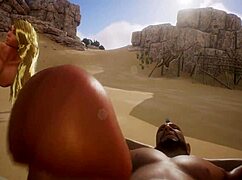 boss fucks big ass blonde in 3d public porn scene