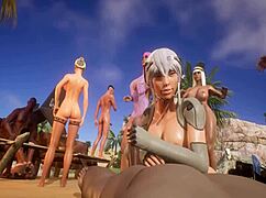 boss fucks big ass blonde in 3d public porn scene