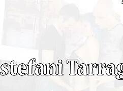 Estefani Tarrago gets twice satisfied by two big italian dicks