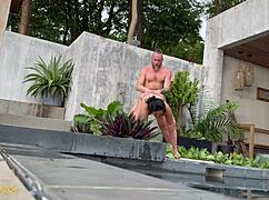 Outdoor Domination Fucking In The Sun With Rough Pool Action And Dirty Talk