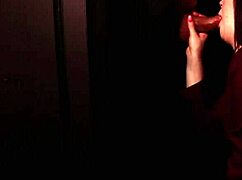 Student Sucks Cock At The Gloryhole