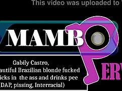 Gabily Castro 20y Beautiful Brazilian Blonde Fucked by 2 Dicks in the Ass and Drinks P1e Dap Dry Version Anal 0 Pussy 4on1 Atm Pawg Ir Bbc Ob477
