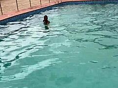 After having a good time at the pool i fucked a fat bitch to cumshot