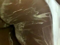 Ebony Milf Squirts While Washing Her Big Ass With Toys