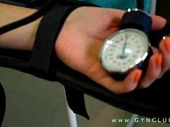 Explosive gyno orgasm during intense exam