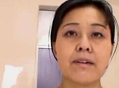 Black haired japanese step mom is very experienced in sex