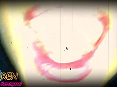 Karen plays with huge semen in mouth. Slow motion cumshot action.