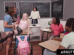 adult time - slutty student haley spades airtight fuck