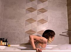 relieving stress in bathroom after filming day