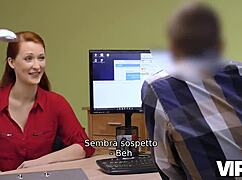 VIP4K Agent Interviews Redhead Isabella For Money