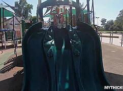 Juicy white booty bouncing on big white cock