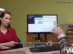 VIP4K Agent Interviews Redhead Isabella For Money