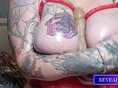 voluptuous milf solo play with huge tits dildo boobjob fingering wet pussy orgasm