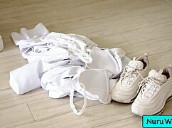 Sexy Ebony Masseuse Getting Horny And Rub Her Black Clit And Pussy In The Shower - Chanell Heart Will Pounder