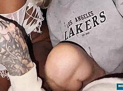 Scarlet taylor and busty ebony juliana share dicks in 4some