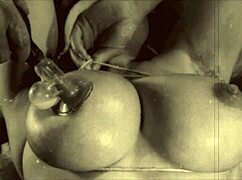 Vintage Interracial Pregnant Threesome in London Shadows