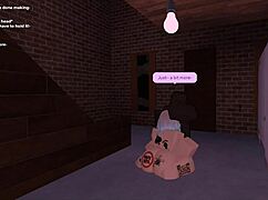 Overwhelmed by Desire Using a BBC Slut in My Roblox Space