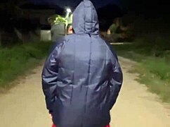 Wife flashing her ass on the street, driving cuckolds wild! 😈