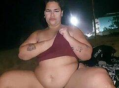 I found a bbw while hard and took her to a secluded spot to suck me and show her ass.