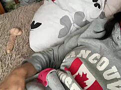 Hot girl creates cum video for boyfriend in homemade session