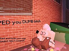 Overwhelmed by Desire Using a BBC Slut in My Roblox Space