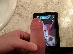 tribute for nympho2225, cum on masked blowjob.