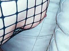 Wife in Stockings Enjoys Rough Fucking