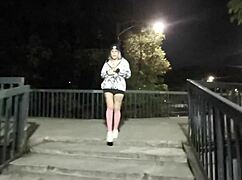 Paseo en tanga flashing outdoor public