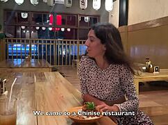 I suck dick in the toilet of a sushi bar and eat rolls with cum on my face