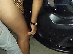 Latina amateur horny on beach car penetration showing body in public