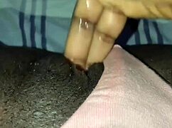 Ebony Babe's Detailed Solo Masturbation Featuring Big Ass and Homemade Vibes