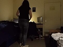 busty milf getting caught on hidden cam while spying