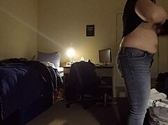 busty milf getting caught on hidden cam while spying