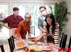 Close Family Celebrates With Dinner