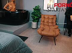 Gabily rides rough in lingerie