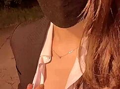 Outside with asian japanese