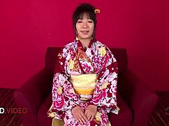 Seductive jav star chiharu gives intense blowjob & kimono-fucking passion