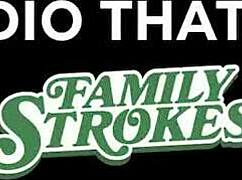 Pretty teen girls at pajama party with glasses and strapon play