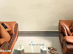 I guide my hot ebony friend through her first pussy eating with lesbian bestie.