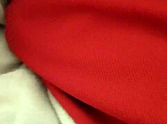 MILF Touches Herself in Pajamas, Reaching Orgasm in the Bedroom.