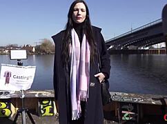 German scout rina helena tries first anal sex at pickup casting