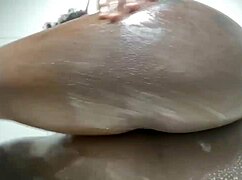 Black Naughty Squirts in Shower