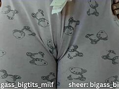 colombian milf shows off cameltoe in homemade video