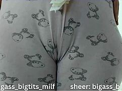 colombian milf shows off cameltoe in homemade video